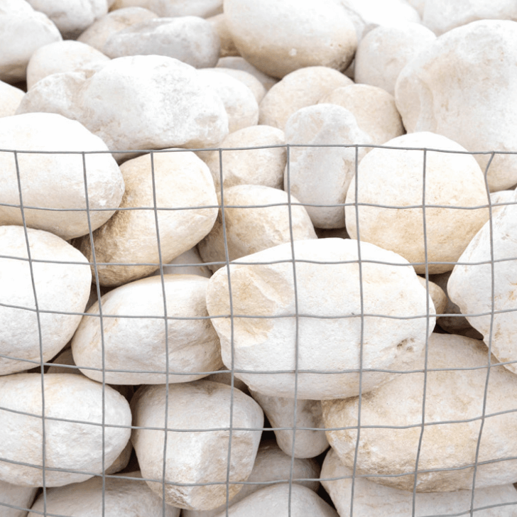 gros galet blanc crème