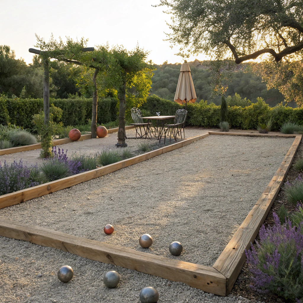 terrain de pétanque en kit